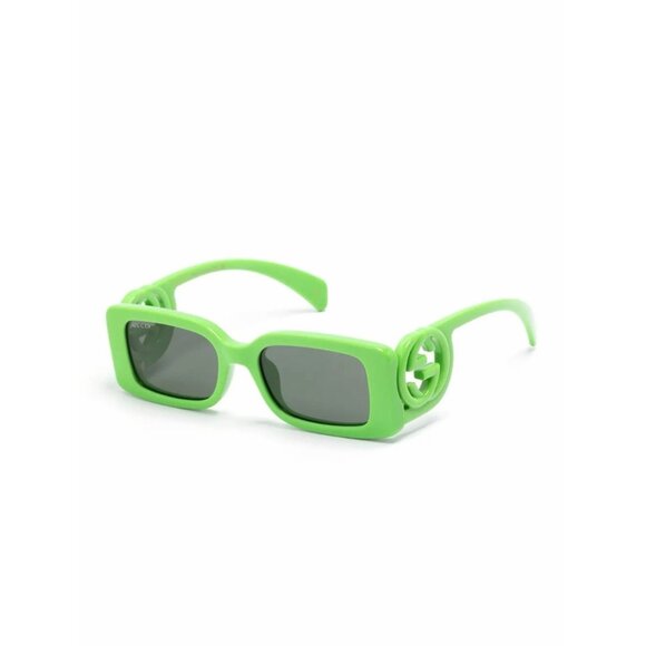 NEW GUCCI Couture 1325 Green GG Logo Narrow Fashion Square Sunglasses GG1325S main image 4